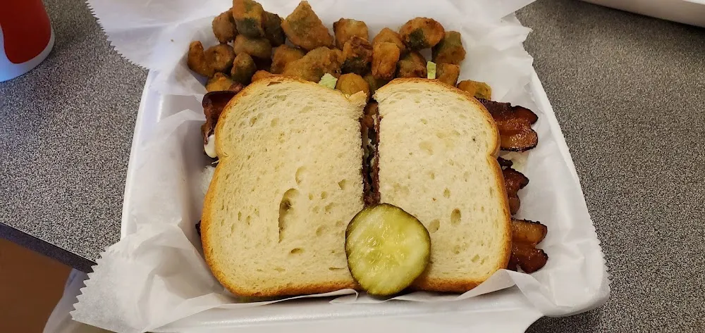 blt Sandwich with Fried Okra